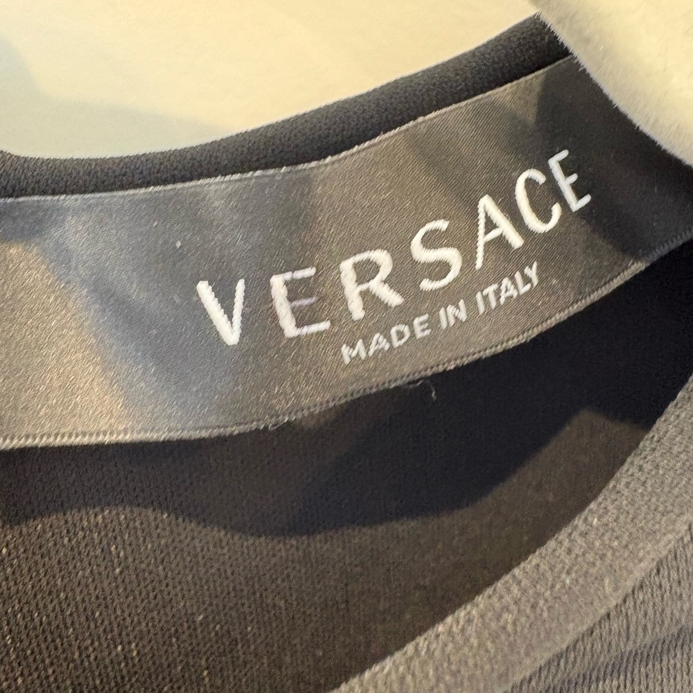Versace Black Corset Waist Long Sleeve Bodycon Midi Dress IT 40 (US 4 - Picture 9 of 16